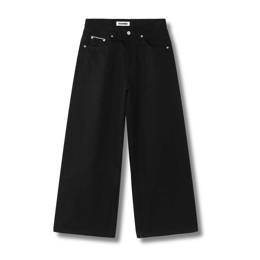 Jet Black Selvedge Denim