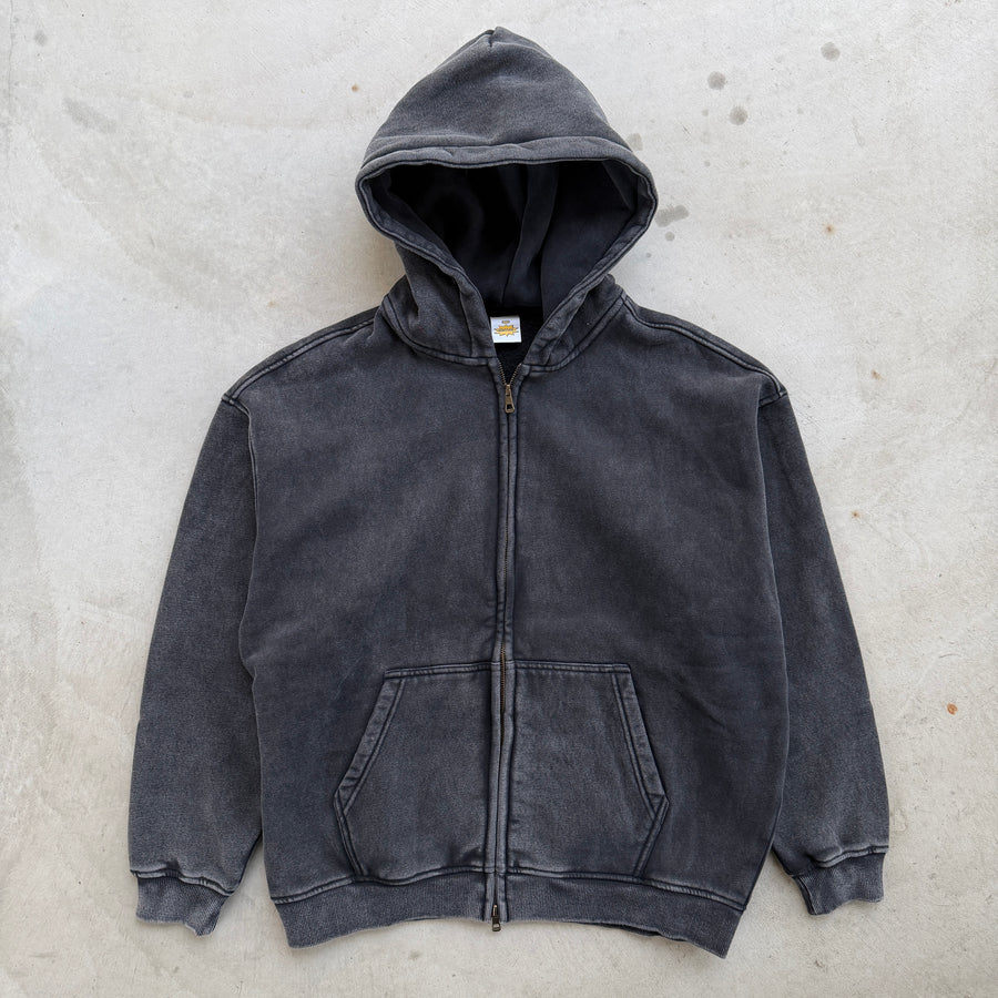 Washed Black Zip Up