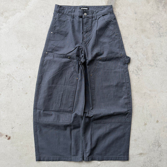 Grey Double Knee Carpenter Pants