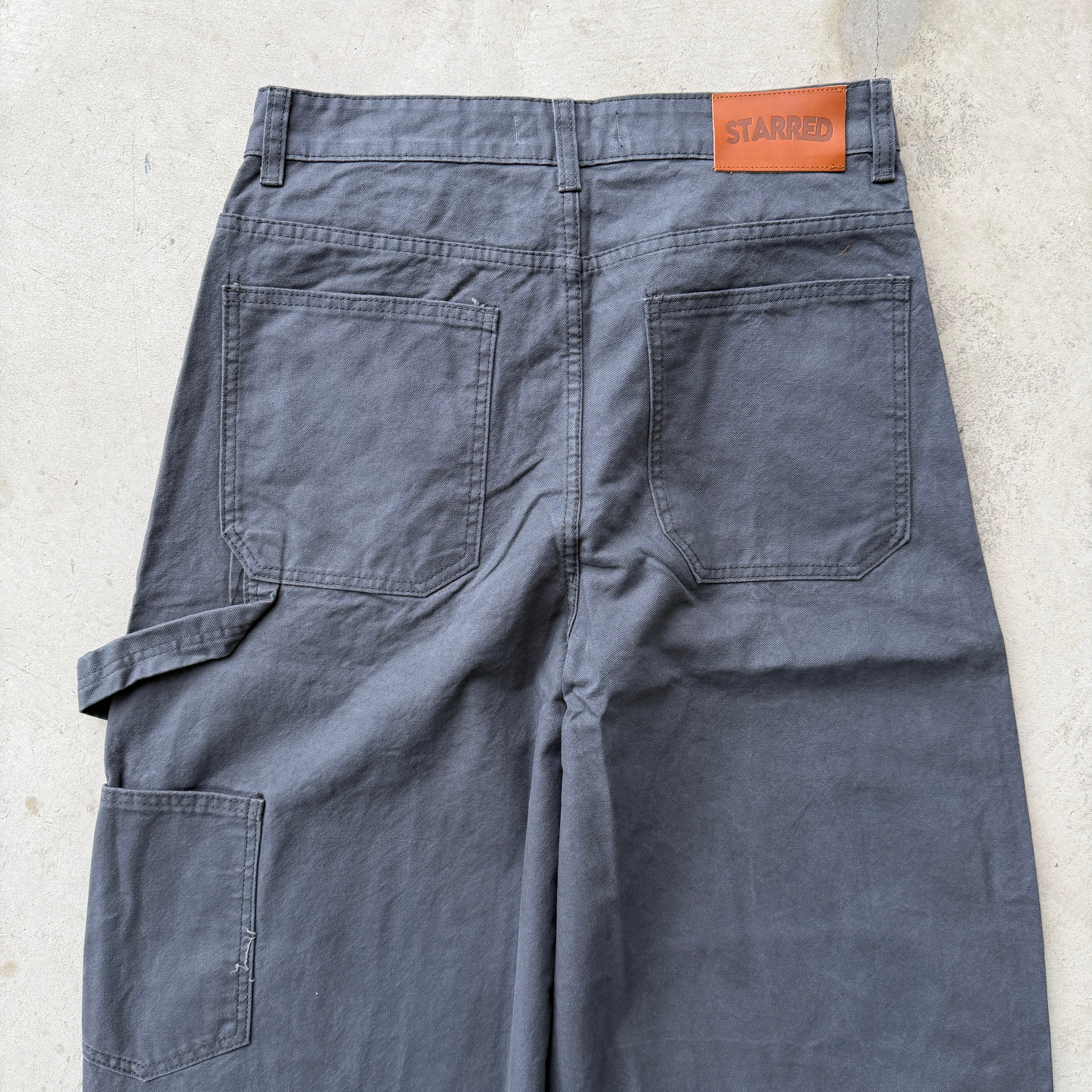 Grey Double Knee Carpenter Pants