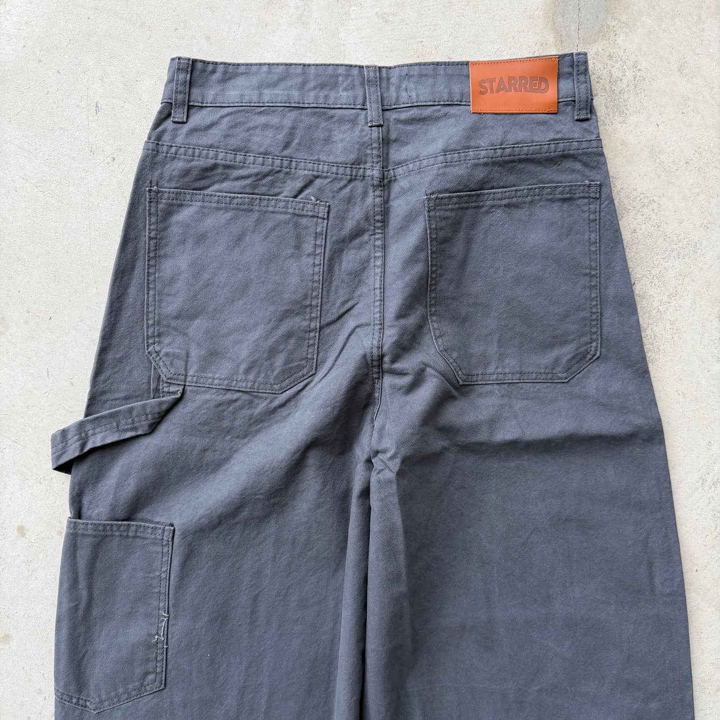 Grey Double Knee Carpenter Pants