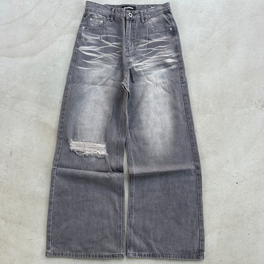 Ripped Grey Denim