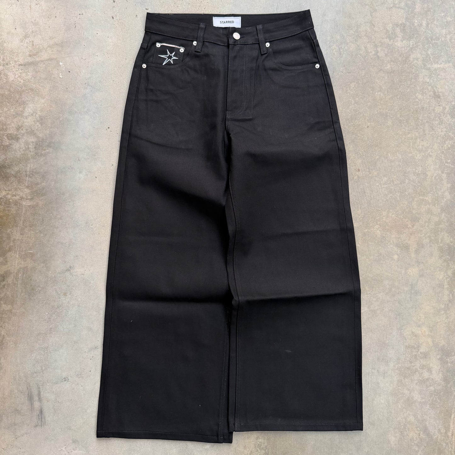 Jet Black Selvedge Denim