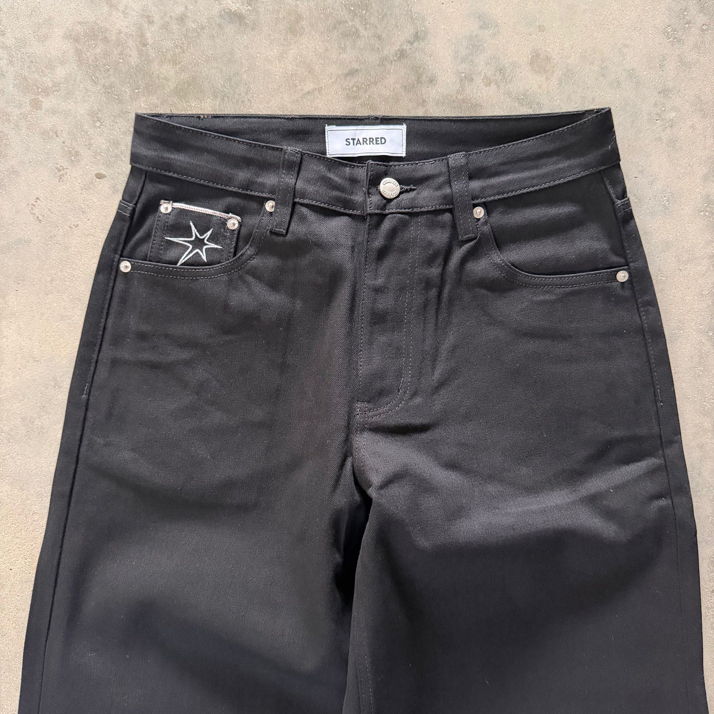 Jet Black Selvedge Denim