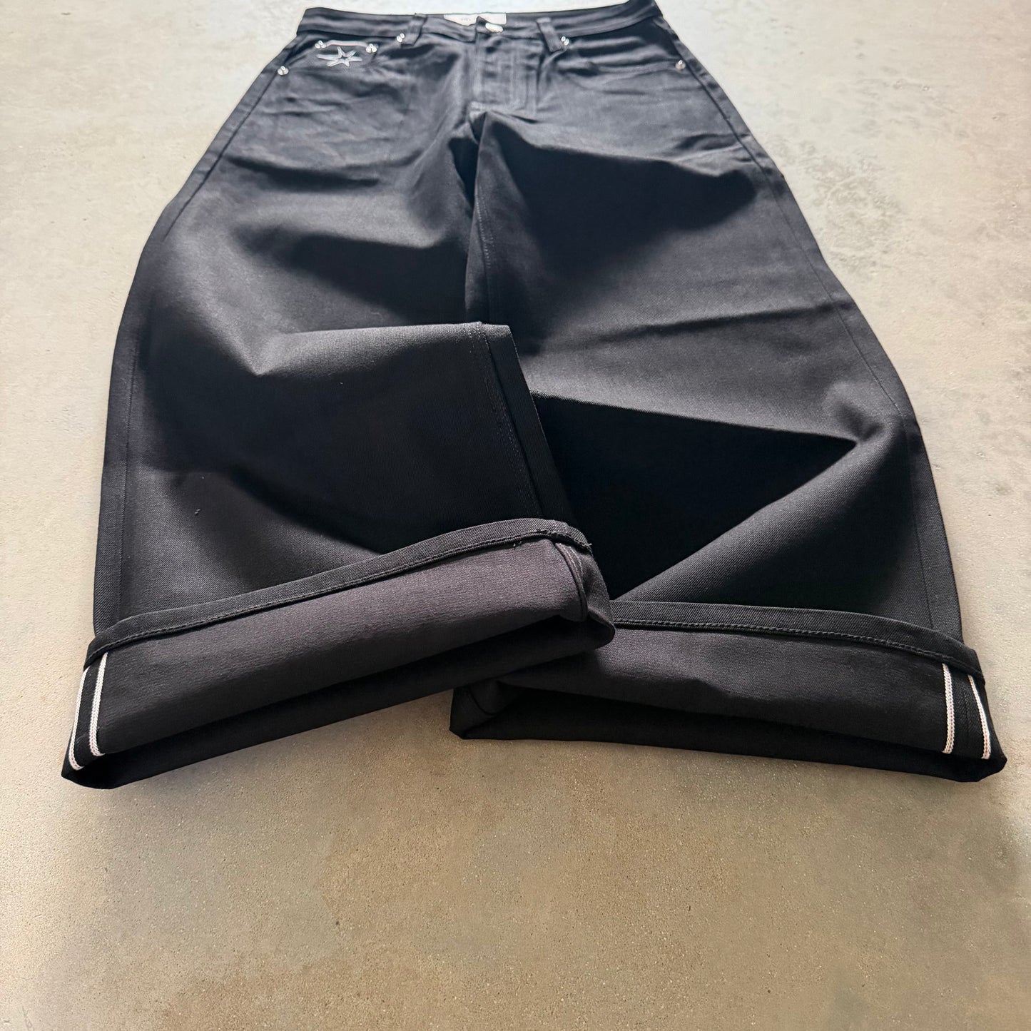 Jet Black Selvedge Denim